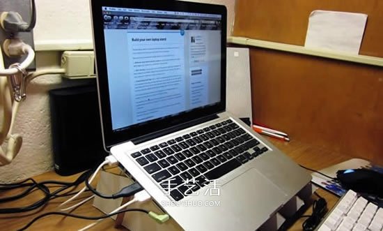 瓦楞纸做笔记本散热架 自制电脑散热支架方法