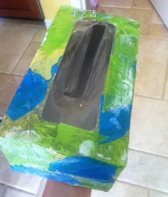 纸巾盒废物利用 手工制作万圣节怪物鞋