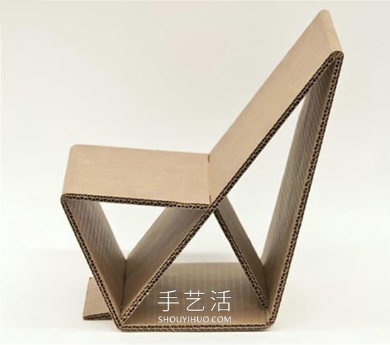 硬纸板废物利用手工制作椅子的做法教程