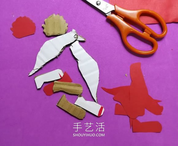 儿童手工制作瓦楞纸板三角龙的做法教程