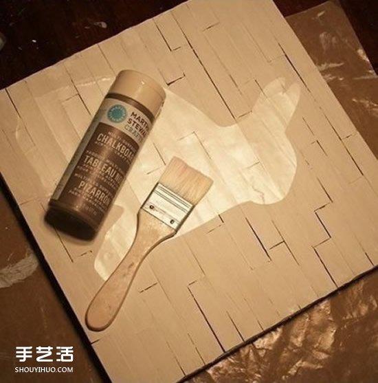 雪糕棍装饰画DIY图解 简单装饰画用冰棒棍做