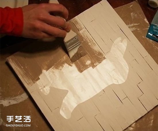 雪糕棍装饰画DIY图解 简单装饰画用冰棒棍做