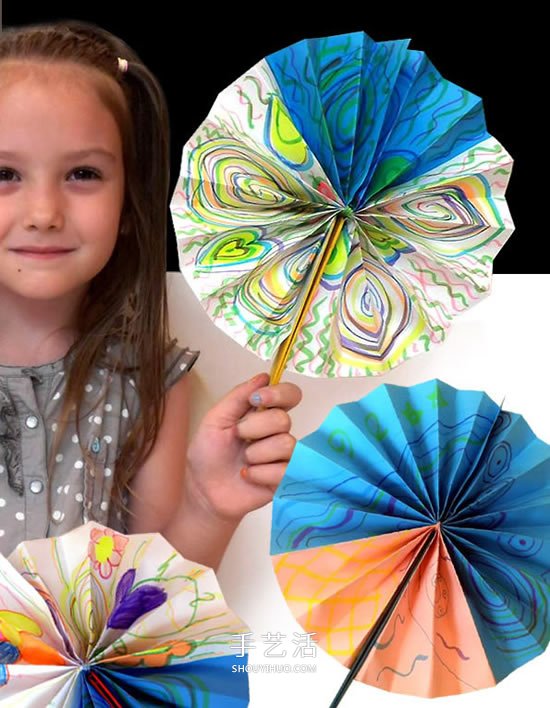 圆扇子怎么做的教程 幼儿DIY制作圆扇子图解