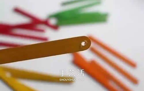 简单又可爱！雪糕棍做水果纸扇的方法图解