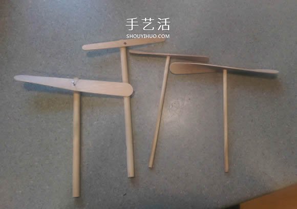 用雪糕棍做风车和竹蜻蜓的制作方法