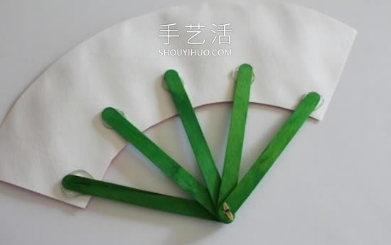 幼儿园手工制作雪糕棍扇子的做法教程