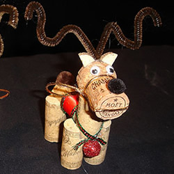 圣诞节软木塞DIY图片 圣诞红酒瓶塞手工小制作