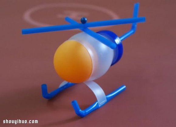 塑料瓶+乒乓球+吸管 自制直升机玩具模型