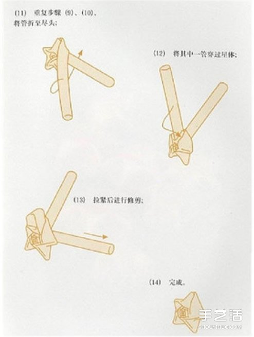 怎么用吸管折星星的方法 吸管星星的折法图解 