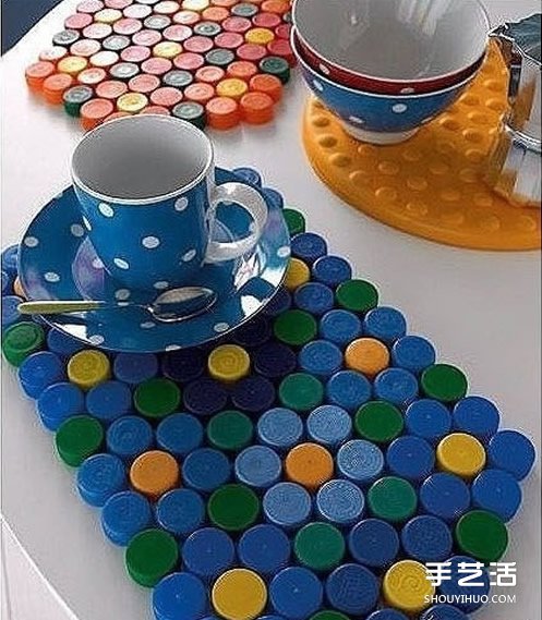 瓶盖废物利用手工图 塑料瓶盖手工制作图片