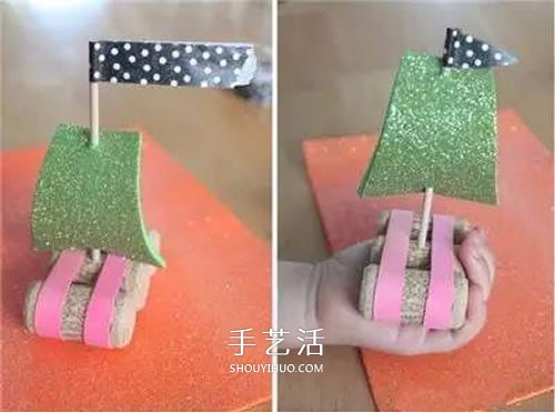 简单又漂亮小帆船DIY 红酒瓶塞小船手工制作