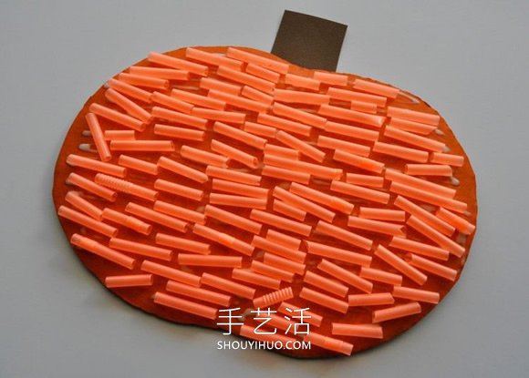 吸管手工制作万圣节南瓜灯的做法教程