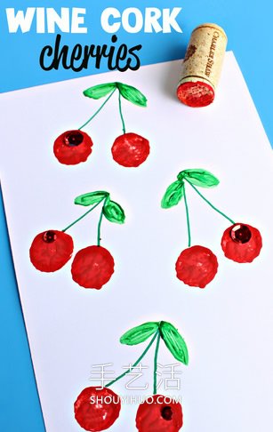 幼儿园手工樱桃创意画的做法教程