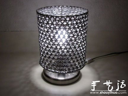 易拉罐拉环手工DIY台灯的教程