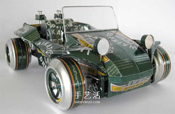 易拉罐汽车模型制作图片 易拉罐做车辆模型作品