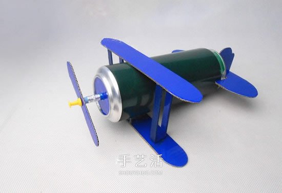 啤酒易拉罐废物利用 手工制作老式飞机模型