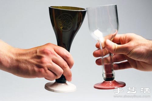 废弃红酒瓶/玻璃瓶DIY制作高脚玻璃杯