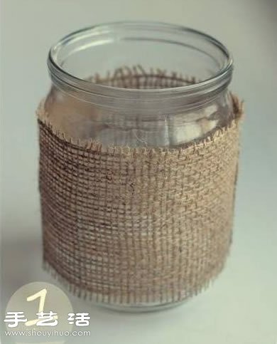 玻璃瓶废物利用DIY森系风格烛台