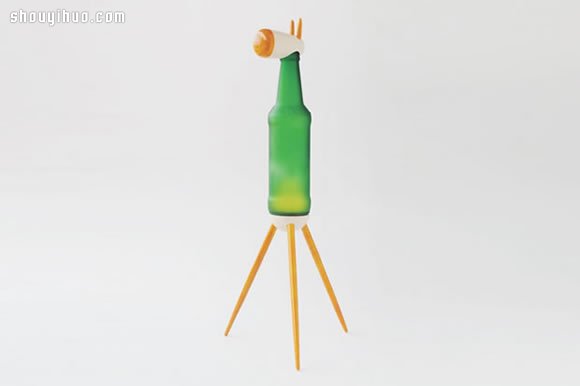 回收玻璃瓶DIY手工制作超可爱动物台灯
