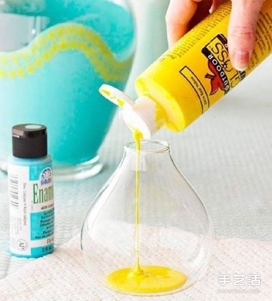 玻璃瓶变花瓶DIY小制作 超简单玻璃瓶废物利用