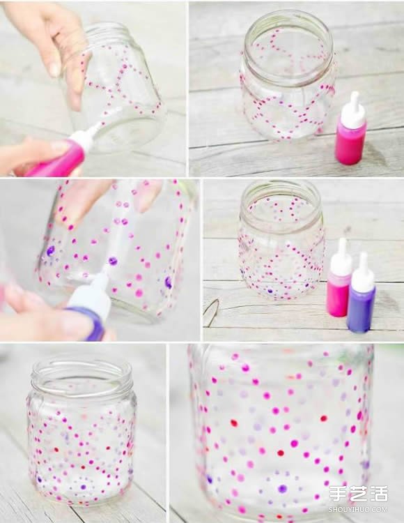 玻璃烛台加工方法 简单玻璃瓶烛台DIY制作图解