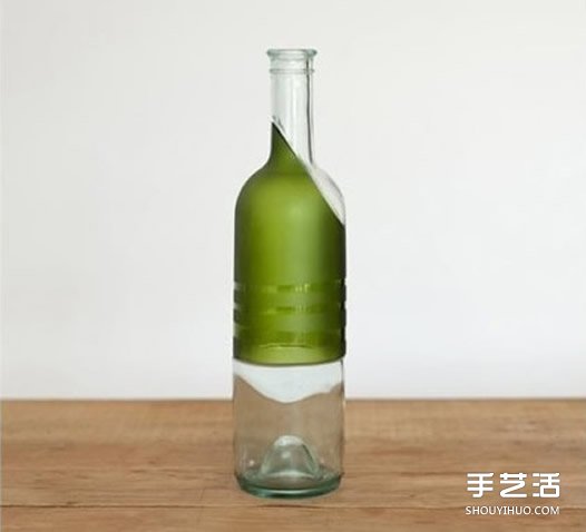 玻璃瓶创意手工图片 做出玻璃杯、托盘和烛台