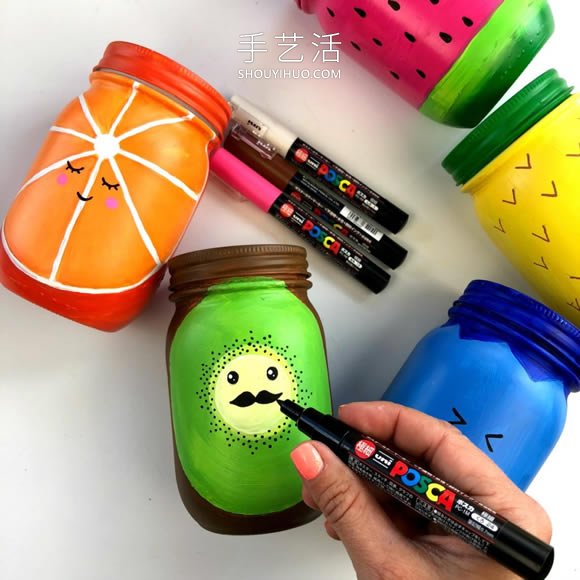 自制色彩缤纷的水果主题笔筒的方法图解