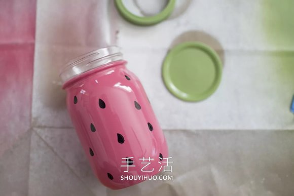 DIY夏天西瓜梅森罐的制作方法教程