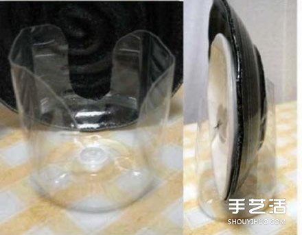 塑料瓶废物利用DIY制作碗碟杯具收纳架