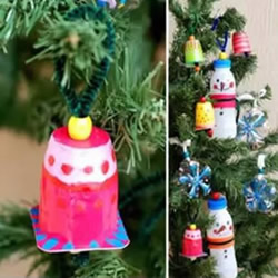 幼儿废旧物品手工制作 可爱的圣诞树挂饰DIY
