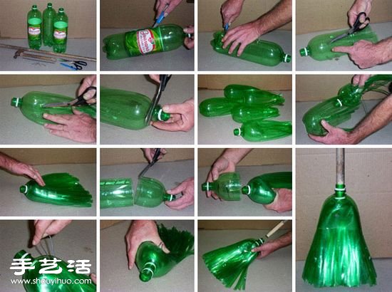 大瓶装饮料瓶手工制作拖把图解教程