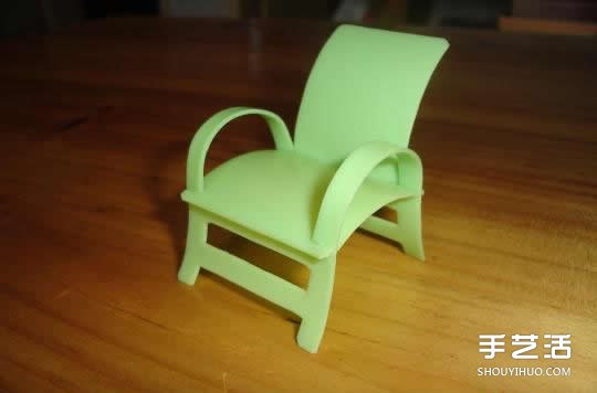 洗洁精瓶子废物利用DIY制作迷你椅子模型