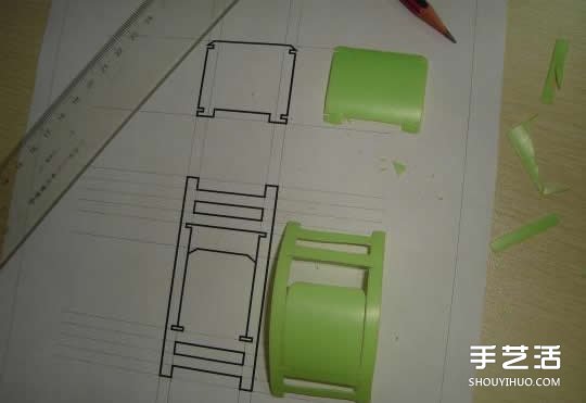 洗洁精瓶子废物利用DIY制作迷你椅子模型