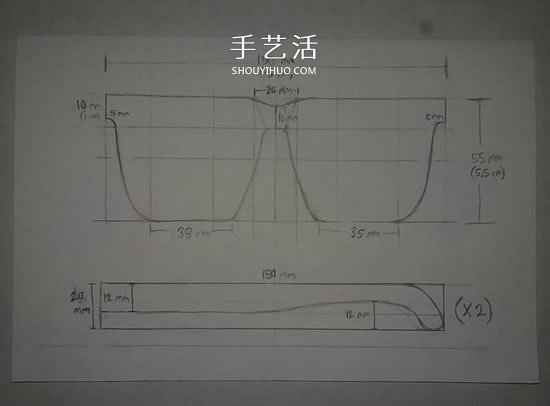 汽水瓶废物利用手工制作黑框太阳镜的方法