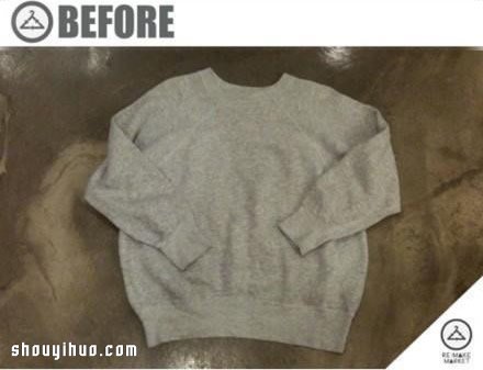 旧毛衣简单改造 手工制作清新短款上衣外套