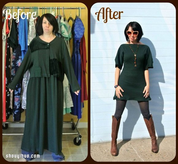 时尚达人的魔术：肥大旧衣服改造时尚新衣