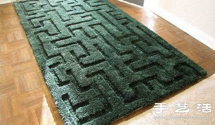 旧物改造创意：旧地毯简单手工DIY漂亮纹路