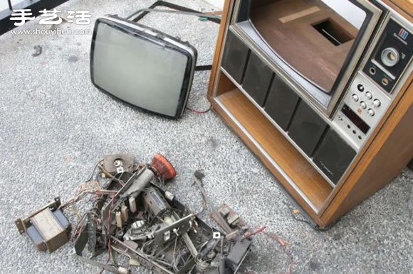 旧电视手工DIY改造怀旧鱼缸水族箱图解教程