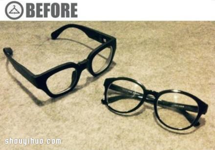 黑框眼镜框小改造 DIY时尚个性新眼镜