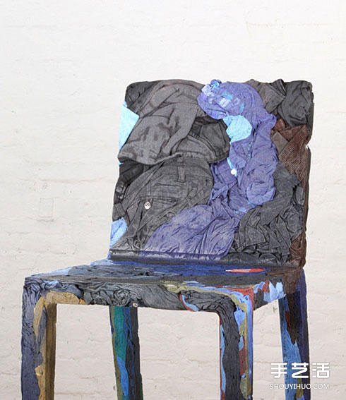 利用旧衣服制作椅子 用淘汰衣服做的椅子图片