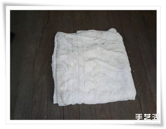 旧毛巾废物利用做花盆 水泥毛巾花盆手工制作