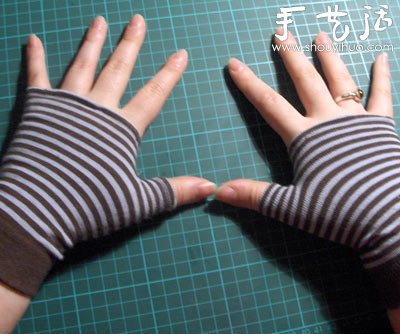 棉袜子DIY漂亮的手套