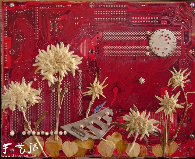 电子垃圾DIY环保艺术画
