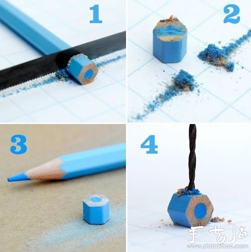 彩色铅笔变废为宝DIY漂亮项链的方法