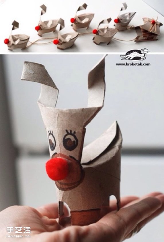 驯鹿的手工制作方法 圣诞节驯鹿DIY制作图解