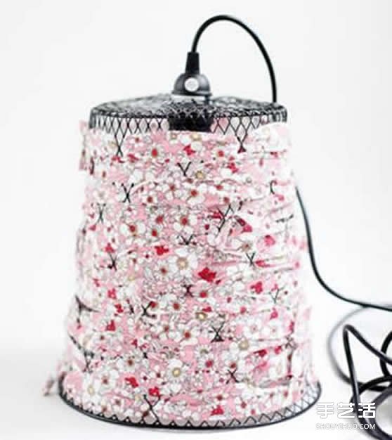 铁丝网垃圾桶废物利用DIY制作漂亮的灯罩