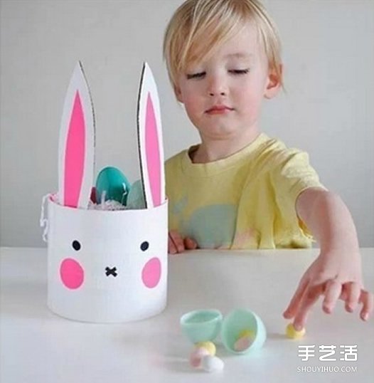 幼儿小兔收纳罐的做法 简单兔子收纳罐DIY制作