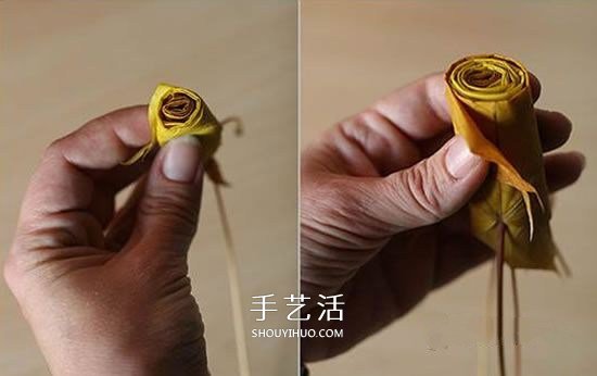 枫叶怎么做玫瑰花教程 简单枫叶玫瑰DIY方法