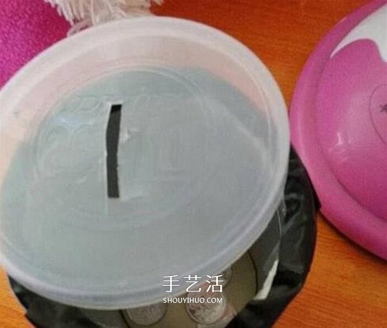 薯片桶废物利用DIY 手工制作简易存钱罐图解