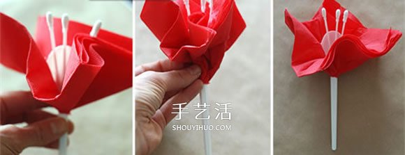 简单又漂亮餐巾纸花的做法